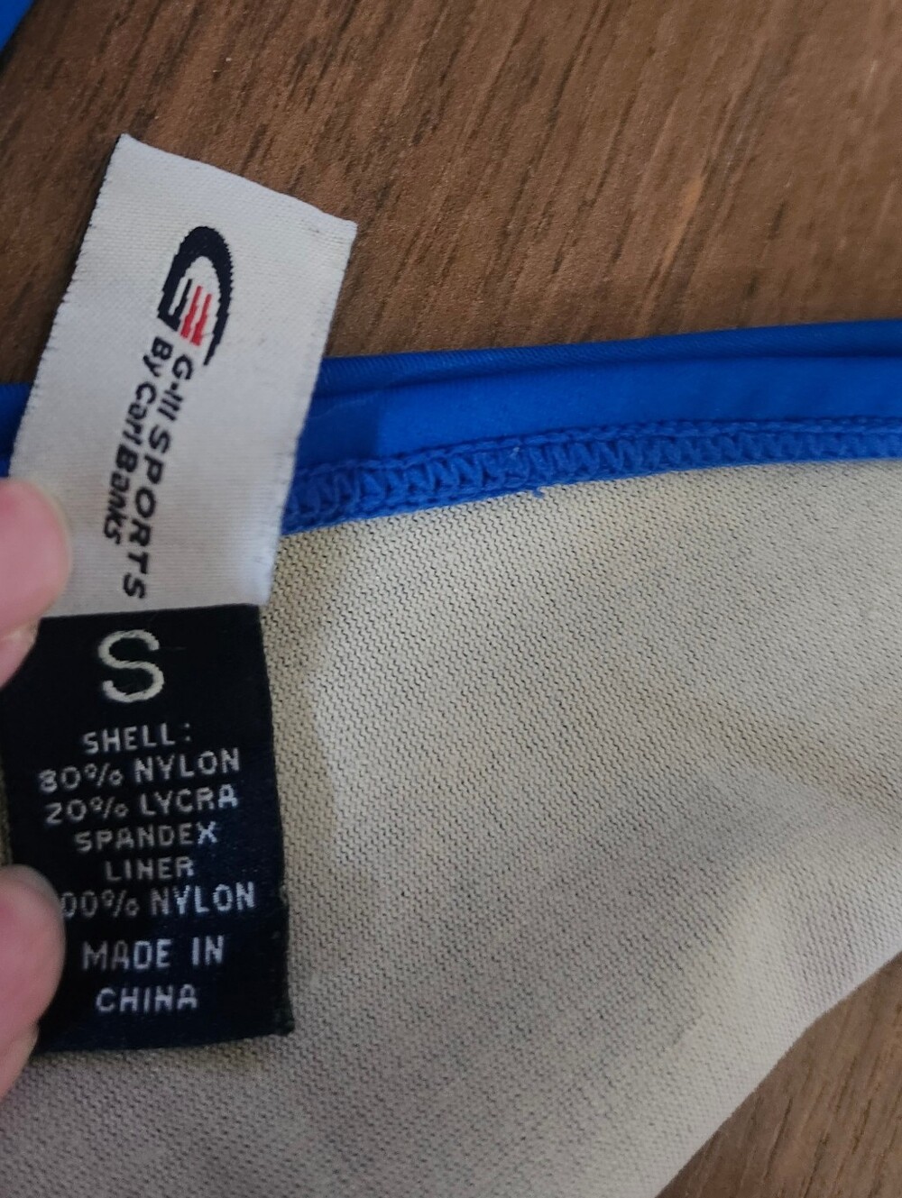 Genuine Merchandise Royal Blue Dodgers Halter Bikini Top with LA Logo Pre-loved - Picture 4 of 6